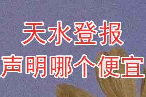 天水登報(bào)聲明哪個(gè)便宜