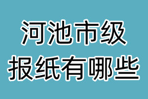 河池市級報紙有哪些