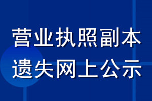 營業(yè)執(zhí)照副本遺失網(wǎng)上公示