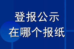 登報公示在哪個報紙