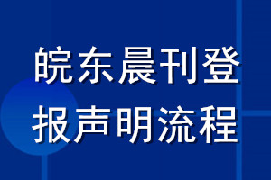 皖東晨刊登報聲明流程