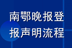 南鄂晚報登報聲明流程